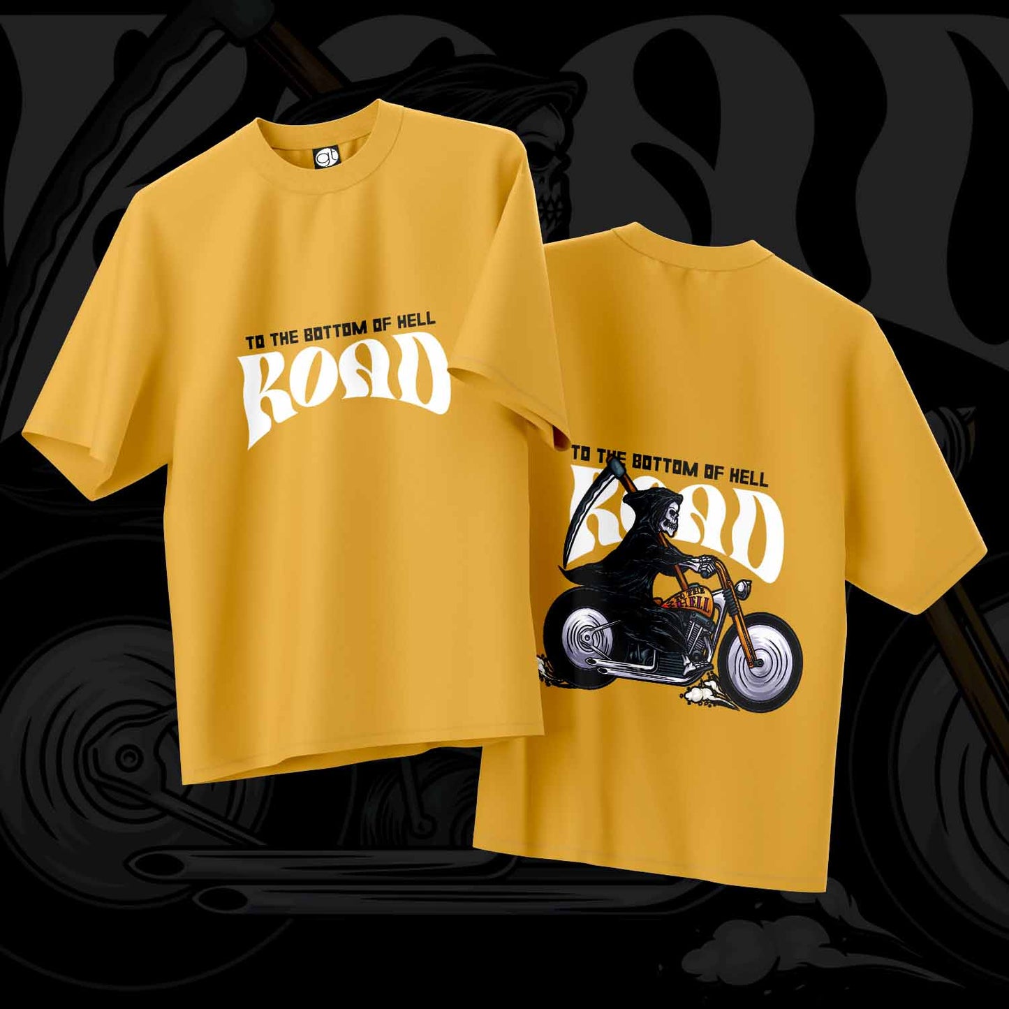 To The Bottom Of Hell Road Oversized (Yellow)